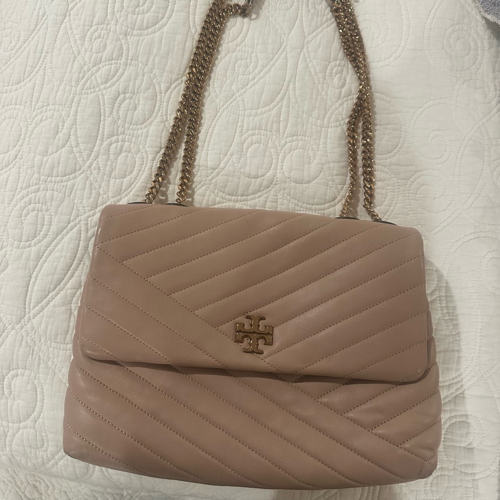 Tory Burch Brown Quilted Shoulder Bag